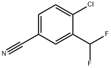 Benzonitrile, 4-chloro-3-(difluoromethyl)- Structure