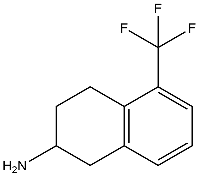 1,2,3,4-Tetrahydro-5-(trifluoromethyl)-2-naphthalenamine Structure