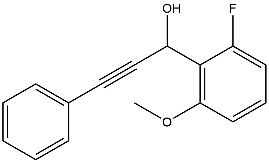 2-Fluoro-6-methoxy-α-(2-phenylethynyl)benzenemethanol Structure