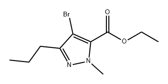 1H-Pyrazole-5-carboxylic acid, 4-bromo-1-methyl-3-propyl-, ethyl ester Structure
