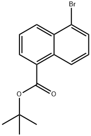 1-Naphthalenecarboxylic acid, 5-bromo-, 1,1-dimethylethyl ester Structure