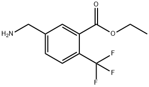 Benzoic acid, 5-(aminomethyl)-2-(trifluoromethyl)-, ethyl ester Structure
