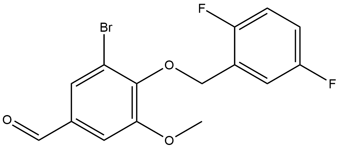 3-Bromo-4-[(2,5-difluorophenyl)methoxy]-5-methoxybenzaldehyde Structure