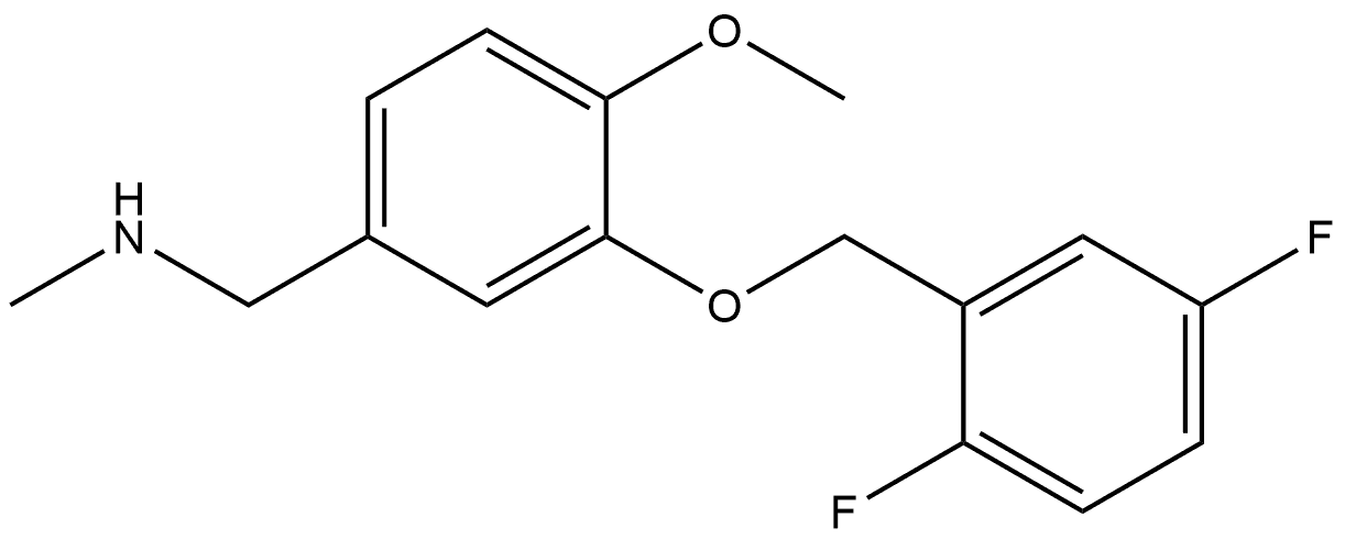 3-[(2,5-Difluorophenyl)methoxy]-4-methoxy-N-methylbenzenemethanamine Structure