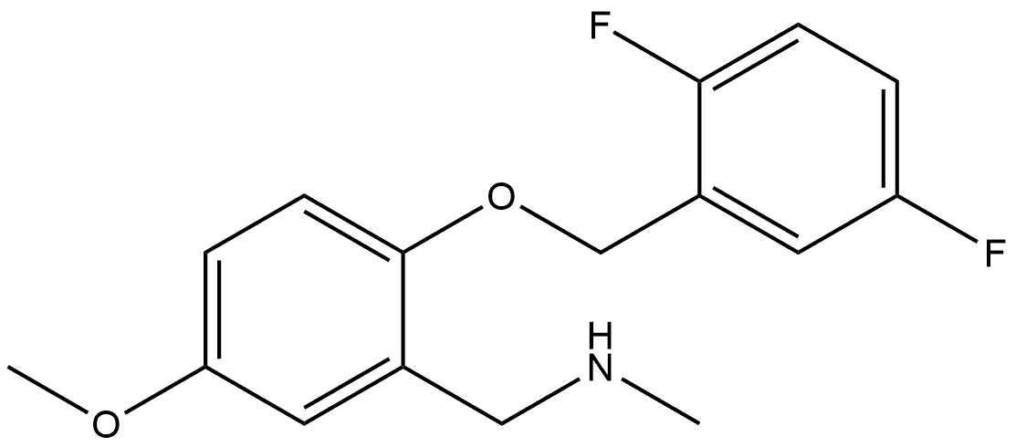 2-[(2,5-Difluorophenyl)methoxy]-5-methoxy-N-methylbenzenemethanamine Structure