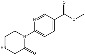 3-Pyridinecarboxylic acid, 6-(2-oxo-1-piperazinyl)-, methyl ester Structure