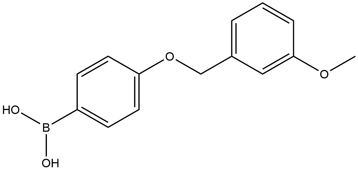 Boronic acid, B-[4-[(3-methoxyphenyl)methoxy]phenyl]- Structure