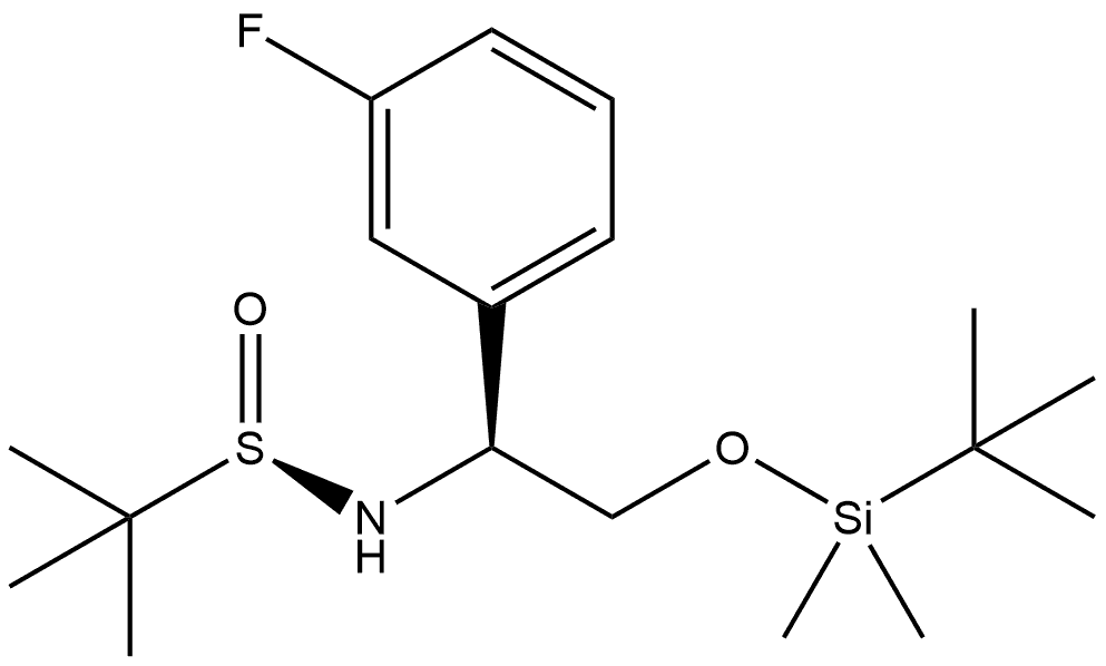2-Propanesulfinamide, N-[(1S)-2-[[(1,1-dimethylethyl)dimethylsilyl]oxy]-1-(3-fluorophenyl)ethyl]-2-methyl-, [S(R)]-