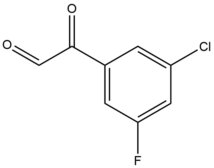 Benzeneacetaldehyde, 3-chloro-5-fluoro-α-oxo- Structure
