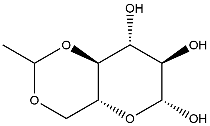 β-D-Glucopyranose, 4,6-O-ethylidene- Structure