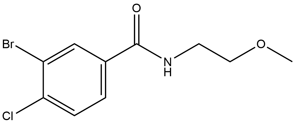3-Bromo-4-chloro-N-(2-methoxyethyl)benzamide Structure