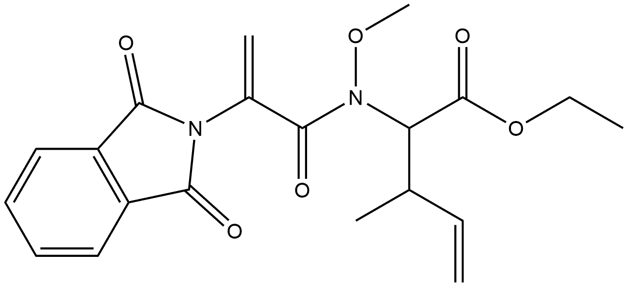 4-Pentenoic acid, 2-[[2-(1,3-dihydro-1,3-dioxo-2H-isoindol-2-yl)-1-oxo-2-propen-1-yl]methoxyamino]-3-methyl-, ethyl ester Structure