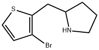 Pyrrolidine, 2-[(3-bromo-2-thienyl)methyl]- Structure