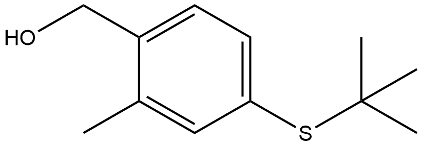 4-[(1,1-Dimethylethyl)thio]-2-methylbenzenemethanol Structure