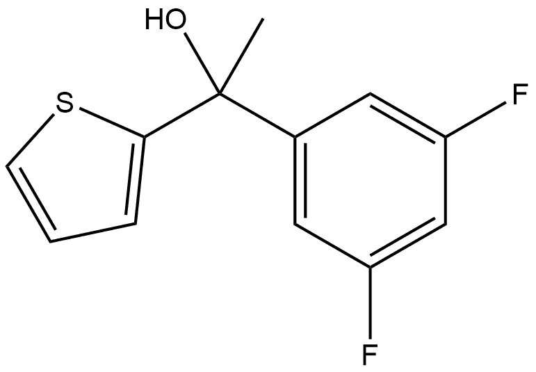 α-(3,5-Difluorophenyl)-α-methyl-2-thiophenemethanol Structure