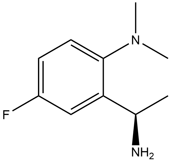 Benzenemethanamine, 2-(dimethylamino)-5-fluoro-α-methyl-, (αR)- Structure