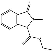 2-Methyl-3-oxo-2,3-dihydro-1H-isoindole-1-carboxylic acid ethyl ester Structure