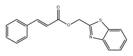 2-Propenoic acid, 3-phenyl-, 2-benzothiazolylmethyl ester, (2E)- Structure