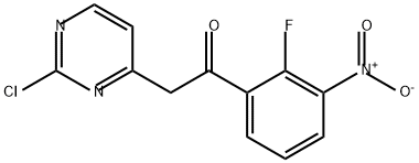 Ethanone, 2-(2-chloro-4-pyrimidinyl)-1-(2-fluoro-3-nitrophenyl)- Structure