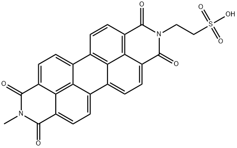 Anthra[2,1,9-def:6,5,10-d'e'f']diisoquinoline-2(1H)-ethanesulfonic acid, 3,8,9,10-tetrahydro-9-methyl-1,3,8,10-tetraoxo- Structure