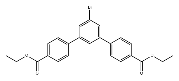 [1,1':3',1''-Terphenyl]-4,4''-dicarboxylic acid, 5'-bromo-, 4,4''-diethyl ester Structure