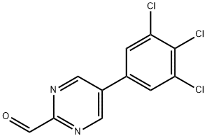 5-(3,4,5-Trichlorophenyl)pyrimidine-2-carboxaldehyde Structure