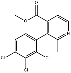 Methyl 2-methyl-3-(2,3,4-trichlorophenyl)isonicotinate Structure