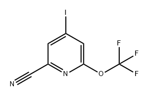 2-Pyridinecarbonitrile, 4-iodo-6-(trifluoromethoxy)- Structure