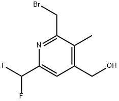 2-(Bromomethyl)-6-(difluoromethyl)-3-methylpyridine-4-methanol Structure