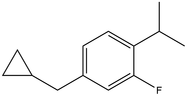 4-(Cyclopropylmethyl)-2-fluoro-1-(1-methylethyl)benzene Structure