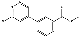 3-(6-chloro-4-pyridazinyl)-Benzoic acid methyl ester Structure