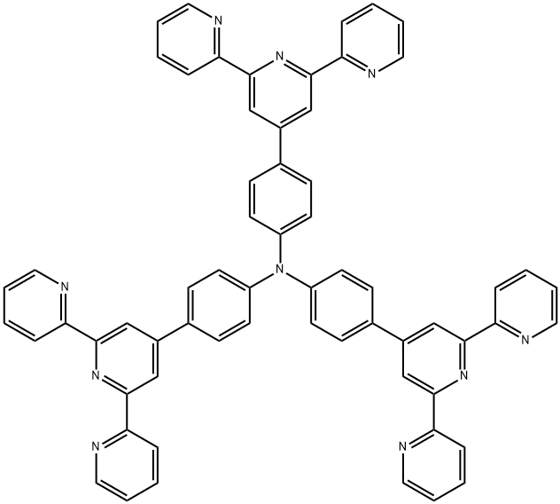 Benzenamine, 4-[2,2':6',2''-terpyridin]-4'-yl-N,N-bis(4-[2,2':6',2''-terpyridin]-4'-ylphenyl)- Structure