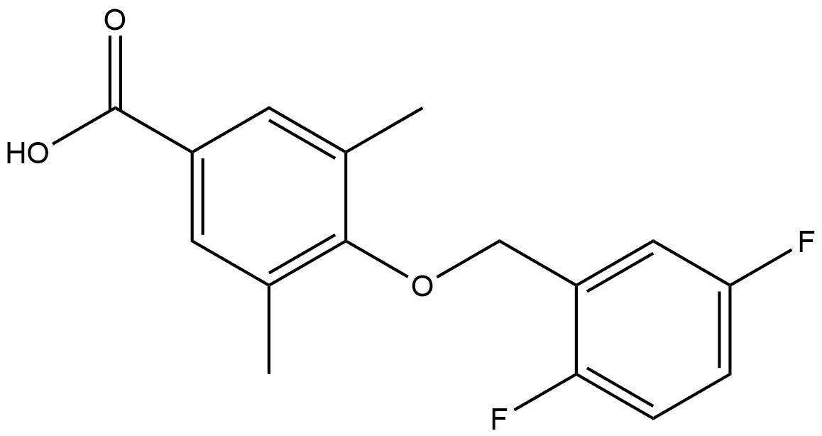 4-[(2,5-Difluorophenyl)methoxy]-3,5-dimethylbenzoic acid Structure