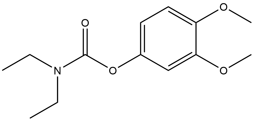 3,4-Dimethoxyphenyl N,N-diethylcarbamate Structure