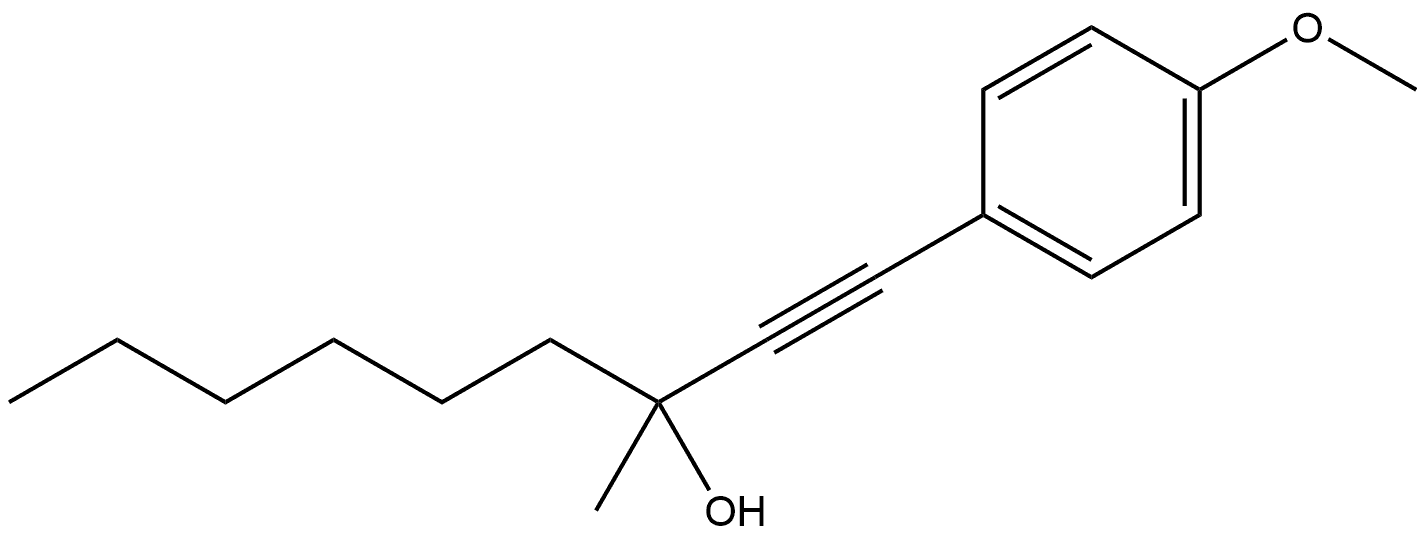 1-(4-Methoxyphenyl)-3-methyl-1-nonyn-3-ol Structure