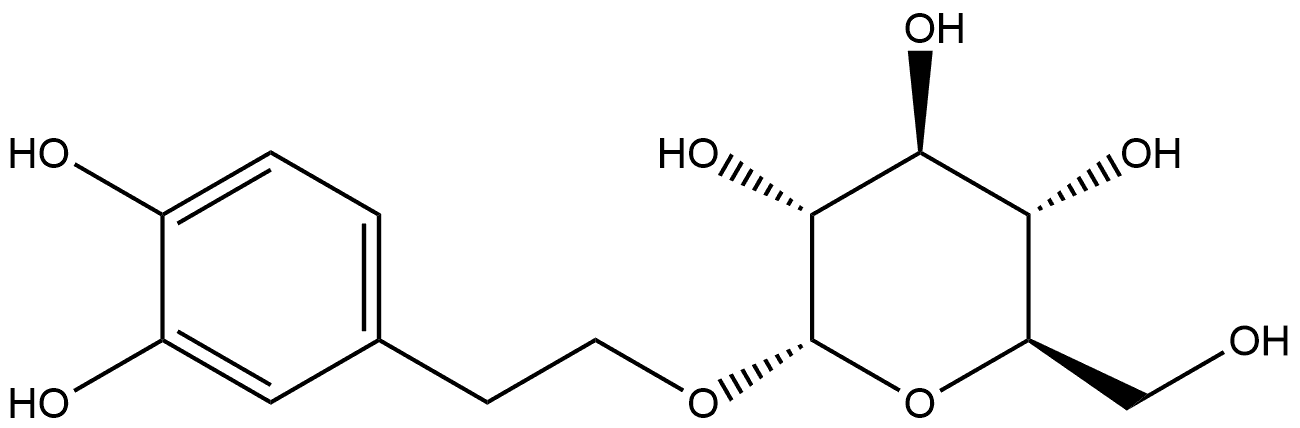 2-(3,4-Dihydroxyphenyl)ethyl α-D-glucopyranoside Structure
