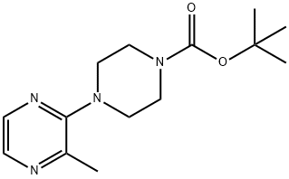 1-Piperazinecarboxylic acid, 4-(3-methyl-2-pyrazinyl)-, 1,1-dimethylethyl ester Structure