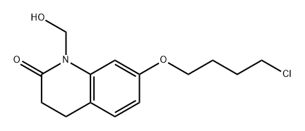 2(1H)-Quinolinone, 7-(4-chlorobutoxy)-3,4-dihydro-1-(hydroxymethyl)- Structure