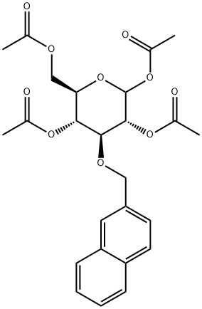 D-Glucopyranose, 3-O-(2-naphthalenylmethyl)-, 1,2,4,6-tetraacetate Structure