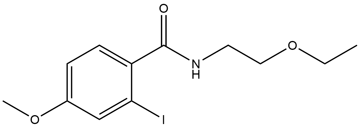 N-(2-Ethoxyethyl)-2-iodo-4-methoxybenzamide Structure