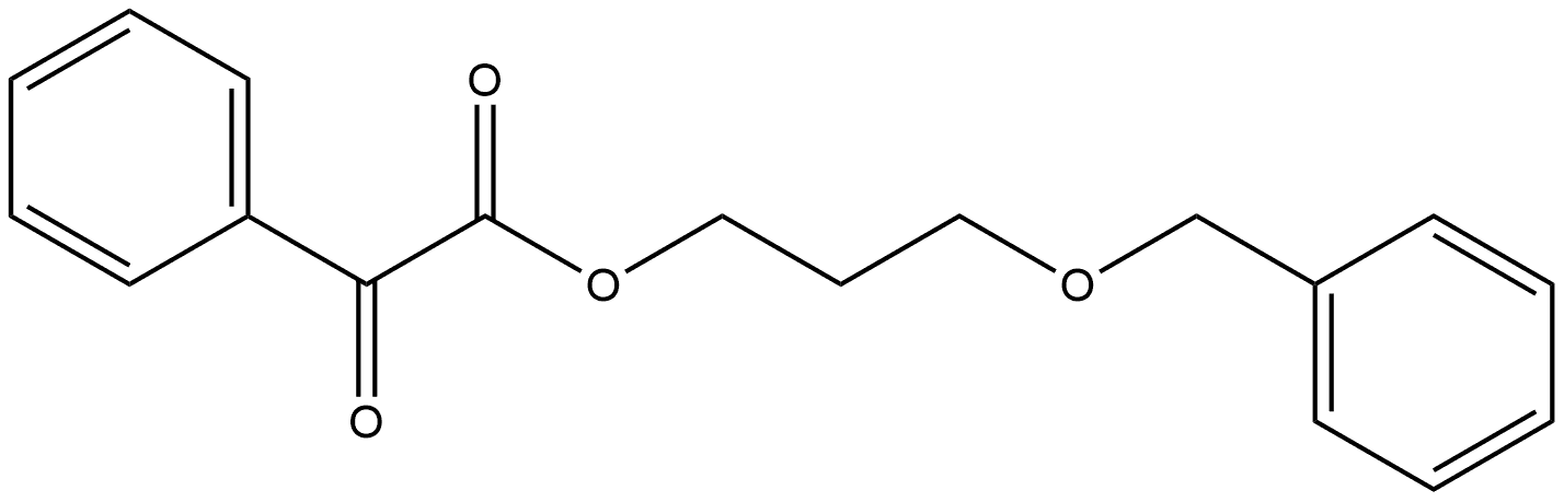 Benzeneacetic acid, α-oxo-, 3-(phenylmethoxy)propyl ester Structure