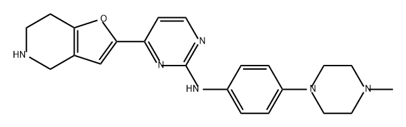 2-Pyrimidinamine, N-[4-(4-methyl-1-piperazinyl)phenyl]-4-(4,5,6,7-tetrahydrofuro[3,2-c]pyridin-2-yl)- Structure