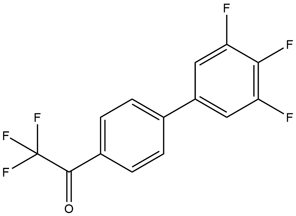 2,2,2-Trifluoro-1-(3',4',5'-trifluoro-[1,1'-biphenyl]-4-yl)ethanone Structure