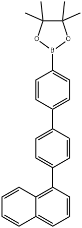 1,3,2-Dioxaborolane, 4,4,5,5-tetramethyl-2-[4'-(1-naphthalenyl)[1,1'-biphenyl]-4-yl]- Structure