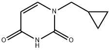 2,4(1H,3H)-Pyrimidinedione, 1-(cyclopropylmethyl)- Structure