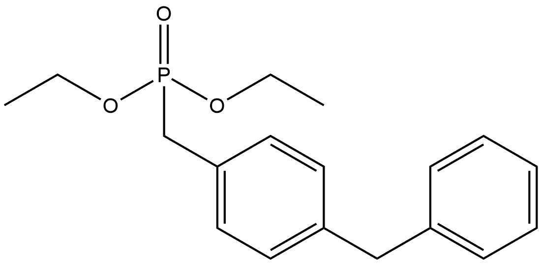 Phosphonic acid, [[4-(phenylmethyl)phenyl]methyl]-, diethyl ester Structure