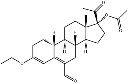 (1R,3aS,3bR,9aR,9bS,11aS)-1-acetyl-7-ethoxy-5-formyl-11a-methyl-1H,2H,3H,3aH,3bH,4H,8H,9H,9aH,9bH,10H,11H,11aH-cyclopenta[a]phenanthren-1-yl acetate Structure