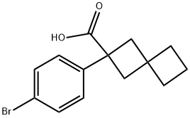 Spiro[3.3]heptane-2-carboxylic acid, 2-(4-bromophenyl)- Structure