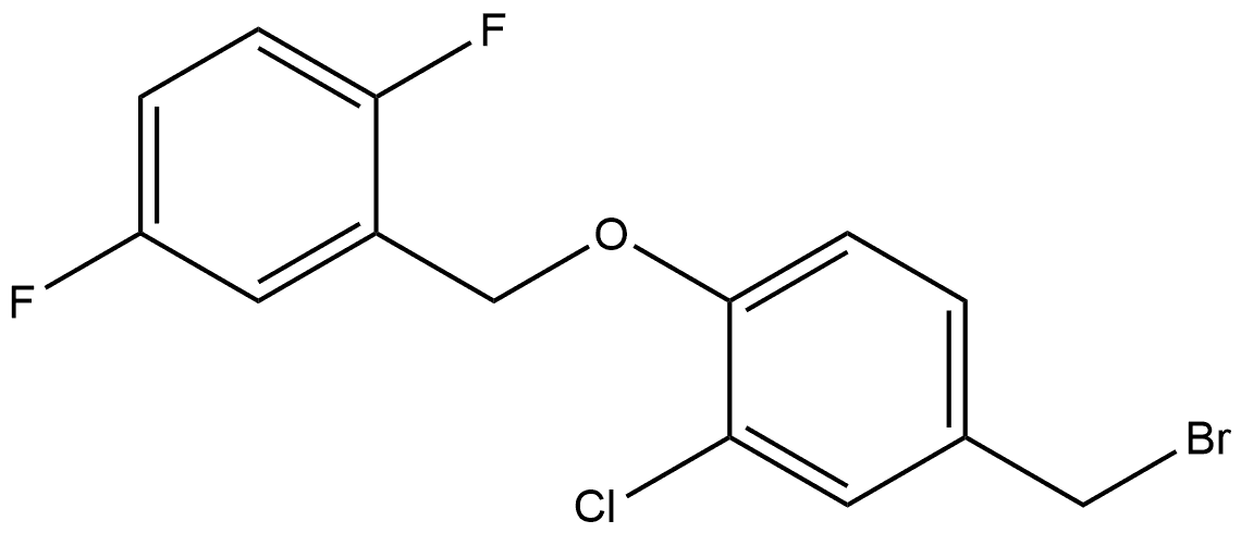 Benzene, 4-(bromomethyl)-2-chloro-1-[(2,5-difluorophenyl)methoxy]- Structure