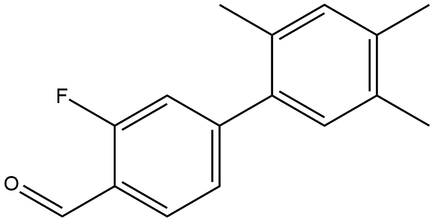 3-Fluoro-2',4',5'-trimethyl[1,1'-biphenyl]-4-carboxaldehyde Structure